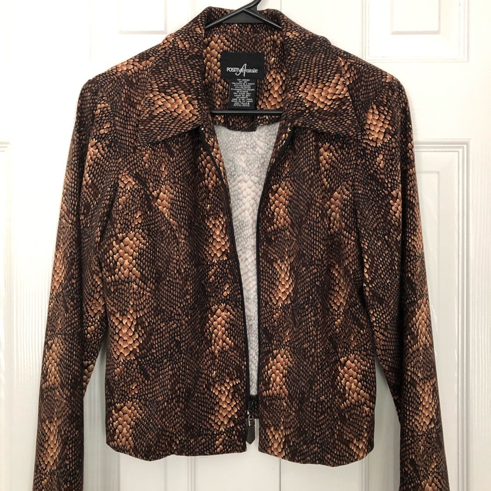 Accent Snake Print Jacket